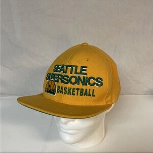 Seattle Supersonics Basketball Mitchell & Ness Hardwood classics Adjustable Hat